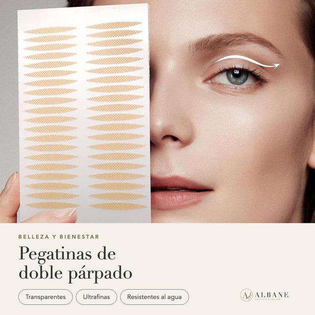 Pegatinas de doble párpado invisibles de ALBANE: transparentes, ultrafinas y resistentes al agua