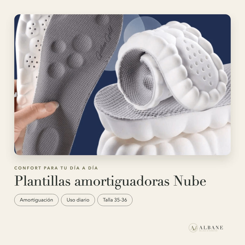 Plantillas amortiguadoras Nube con relieve en forma de nube, talla 35-36